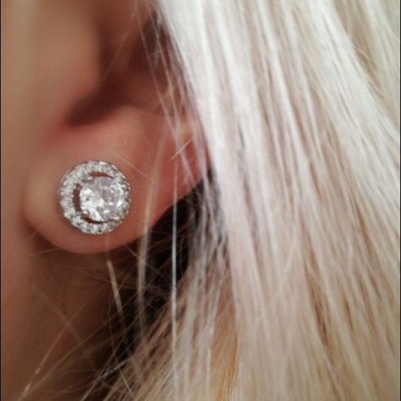 Sterling Silver Stud Earrings - Picture 3 of 6